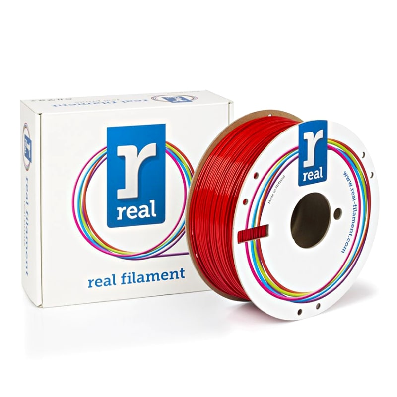Real Filament – Filamento per stampanti 3D 1Kg PETG 1.75mm rosso traslucido