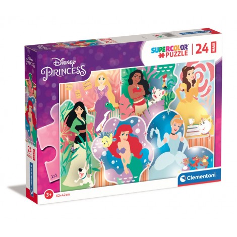 Principesse Disney - Puzzle 24pz maxi (dimensione puzzle 62x42cm)