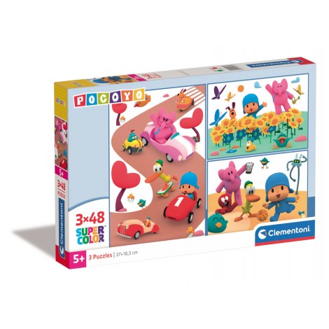 Pocoyo - Puzzle 3x48pz (dimensione puzzle 27x18cm)