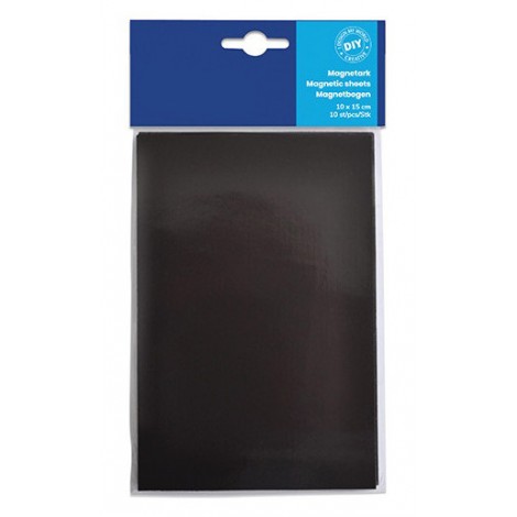 Foglio magnetico adesivo, per la creazione di calamite 10x15 cm colore nero