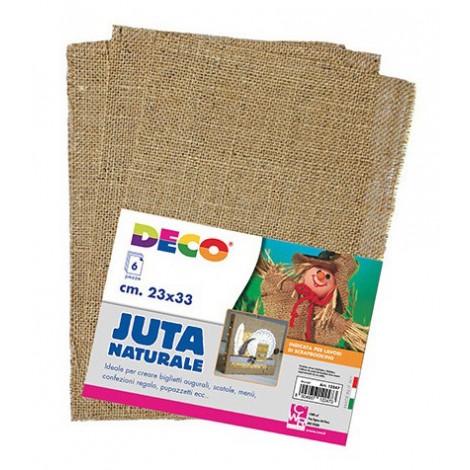 Juta naturale ideale per creare biglietti di auguri, scatole e pupazzetti 23x33 cm