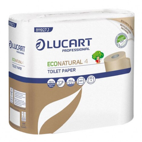 Carta igienica 44m, 400 strappi in fiberpack, goffratura a rose, 2 veli
