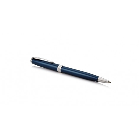 Sonnet Blue Lacquer CT - Penna a sfera con fusto in metallo e dettagli argentati, scatola regalo inclusa colore nero