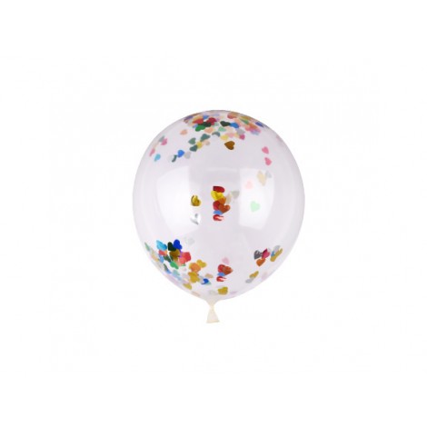 Palloncini gonfiabili in lattice con coriandoli, 30cm - 6pz