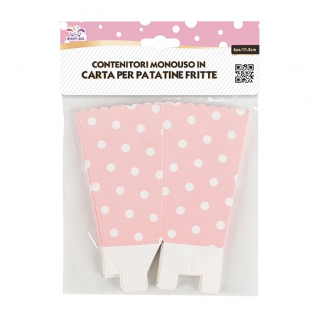 Contenitore a pois, 11,5x5,5x5,5cm - 6pz