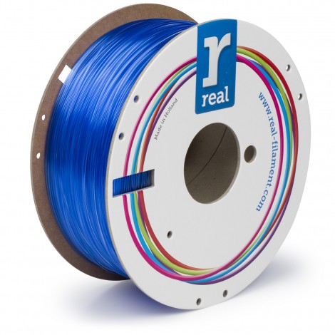 Real Filament - Filamento per stampanti 3D 1Kg PETG 1.75mm blu traslucido