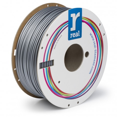 Real Filament - Filamento per stampanti 3D 1Kg PLA 2.85mm argento