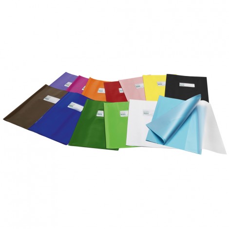 GreenLine - Foderina per maxiquaderni In PVC con 2 tasche per inserimento quaderno e finestrino con etichetta, finitura liscia, 220my colore rosso - Prezzo singolo, ord. minimo 30pz