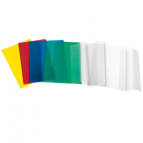 In PP con 2 tasche per inserimento quaderno, finitura a buccia d`arancia, 110my - Prezzo singolo, ord. minimo 20pz