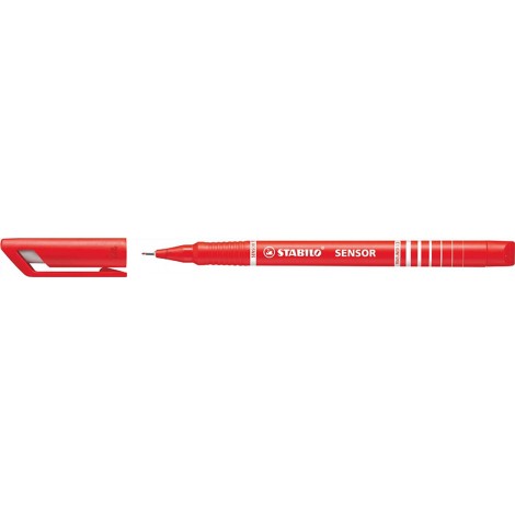 Fineliner Sensor - Pennarello con punta ammortizzata in metallo tratto 0,3mm colore rosso