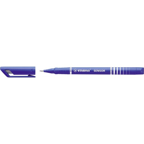 Fineliner Sensor - Pennarello con punta ammortizzata in metallo tratto 0,3mm colore blu