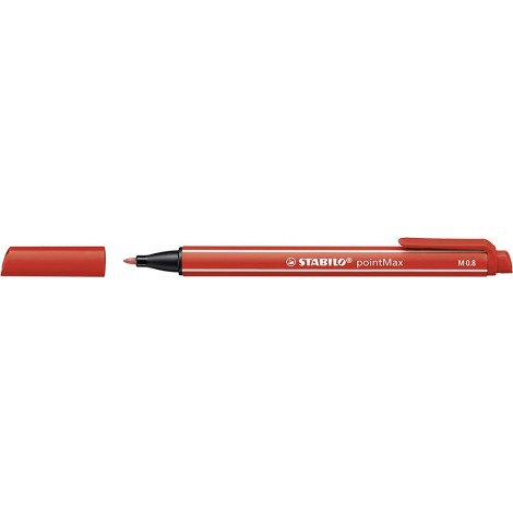 Fineliner PointMax – Pennarello con punta in nylon robusta, inchiostro inodore a base d`acqua tratto 0,8mm colore carminio