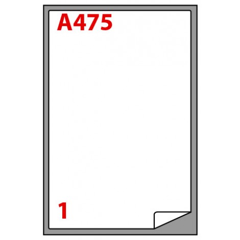 Markin Etichette adesive in fogli A4 - 100 etichette adesive bianche permanenti con angoli arrotondati (199,6x289,1mm), 1 etichetta per foglio - 100 fogli