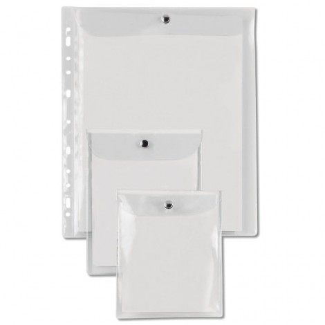 Sei Busta con bottone Press 8E 22x30cm - Busta in PVC con bottone metallico, formato utile 22x30cm - 1pz