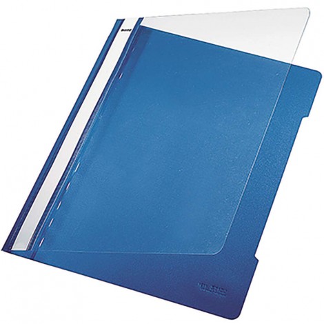 Leitz Cartelline ad aghi, in PVC blu e copertina trasparente 22x30cm