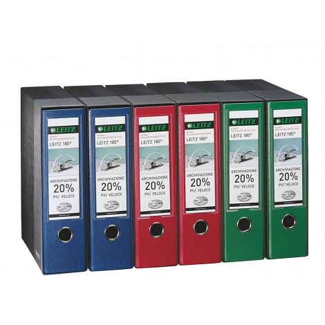 Leitz 180 - Registratore protocollo dorso 8cm colore blu  - 1pz