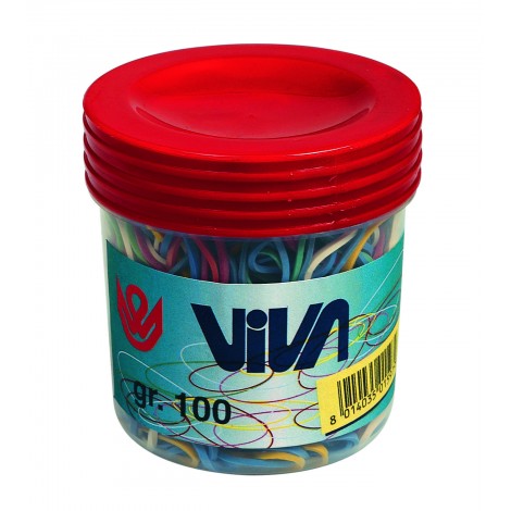 Viva Elastici in gomma 100gr, dimensioni assortite - 1pz