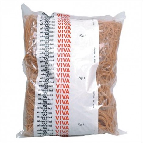 Viva Elastici in para naturale 1Kg, Ø80mm, taglio 1,4mm colore giallo - 1pz