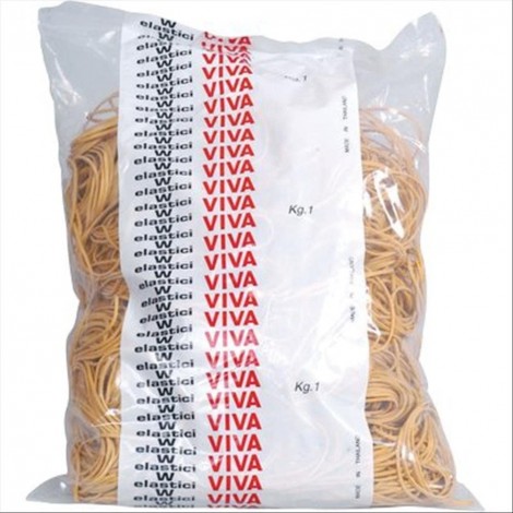 Viva Elastici in gomma 1Kg, Ø30mm, taglio 1,7mm colore giallo - 1pz