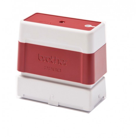 PR2260R6P - Timbro preinchiostrato, formato 22x60mm, per Brother SC-2000 STAMP CREATOR colore rosso - Prezzo singolo, ord. minimo 6pz
