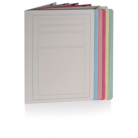 Cartellina in cartoncino manilla a 3 lembi, tabella all`esterno, 220gr colore verde 25x33cm