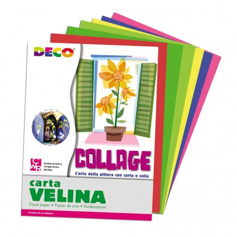 Deco Carta velina, 50x76cm, 25 fogli, carta semitrasparente per realizzare lavoretti che risaltano se esposti alla luce colori assortiti freddi