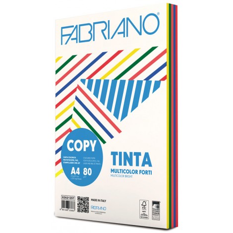 Copytinta - Carta A4, 250 fogli, 80gr colori assortiti forti