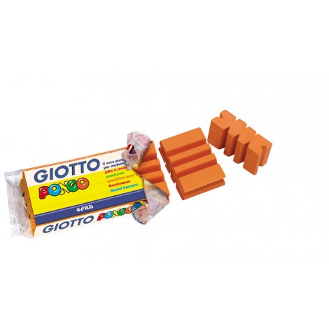 Pongo - Plastilina a base di cera e cariche minerali, senza glutine, non essicca 450gr colore arancione
