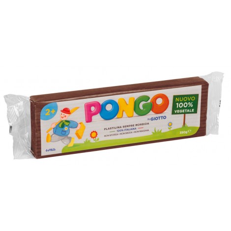 Pongo - Plastilina a base di cera e cariche minerali, senza glutine, non essicca 350gr colore marrone