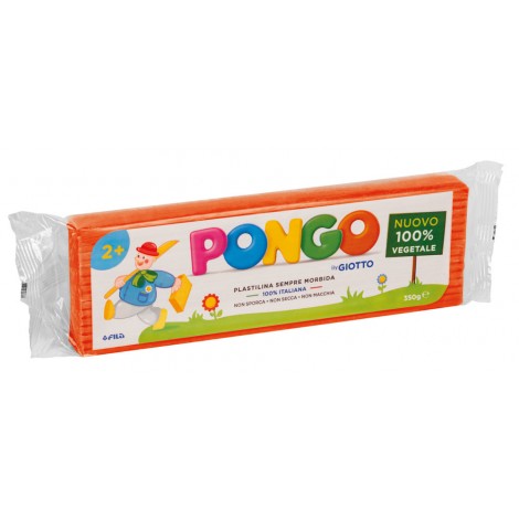 Pongo – Plastilina a base di cera e cariche minerali, senza glutine, non essicca 350gr colore arancione