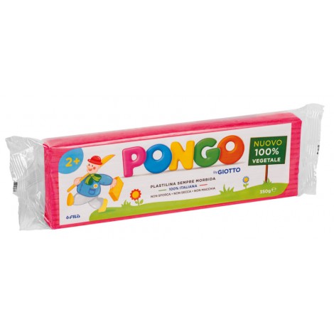 Pongo – Plastilina a base di cera e cariche minerali, senza glutine, non essicca 350gr colore magenta