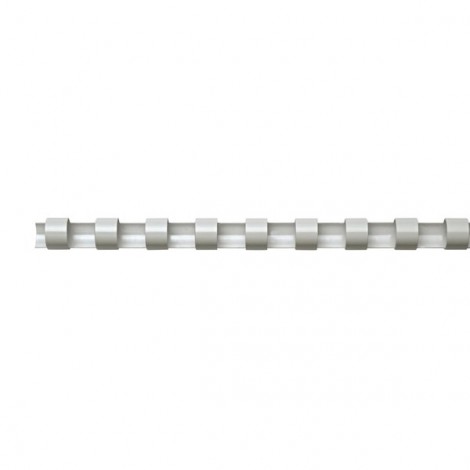 Dorsi plastici rotondi rilegafogli - Spirali per rilegatura formato A4, passo 9:16, 21 anelli, rilega 21-40 fogli dorso 8mm colore bianco