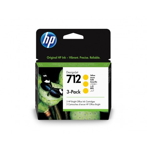 N712 cartuccia 3pz giallo per HP DESIGNJET T 210 (3x29ml) 1pz