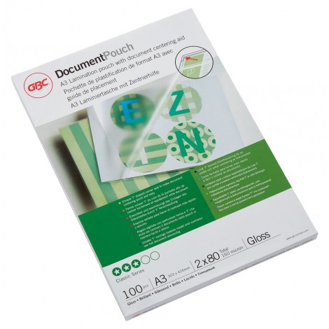 GBC Pouches A3, finitura lucida, 80 micron - 1conf.