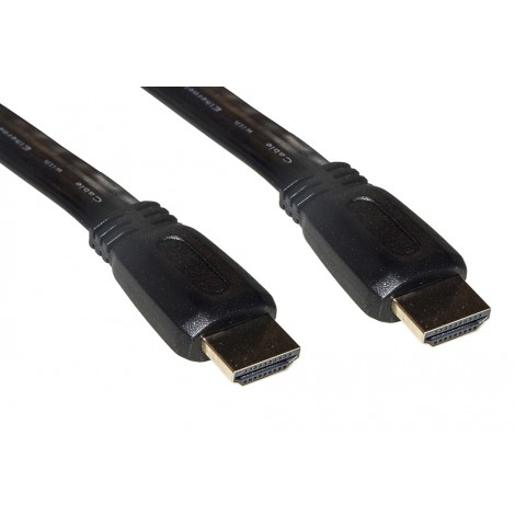Cavo video HDMI 4/2K piatto 2mt - Cavi Flat HDMI High Speed HDMI piatti, per passare sotto mobili o fessure di finestre, porte o sportelli dei mobili. Una buona alternativa ai normali cavi tondi, che spesso sono abbastanza ingombranti quando devono passare tra fessure o essere installati in ambienti dove devono dare nell`occhio meno possibile.