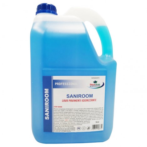 SANIROOM - Igienizzante pavimenti - Detergente per pavimenti e multisuperfici, igienizzante, profumo eucalipto, da DILUIRE, elimina gli odori, per OSPEDALI, AMBULATORI, SCUOLE 5lt