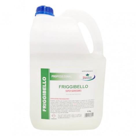 Sgrassatore FRIGGIBELLO per friggitrici - Detergente alcalino per cucine industriali, ideale per rimuovere il grasso e le morchie di olio bruciato dalle friggitrici, da DILUIRE, incolore ed inodore 6kg