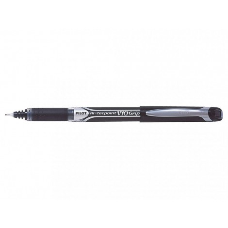 Pilot V 10 - Penna roller ad inchiostro liquido, clip in metallo e grip ergonomico, punta 1mm colore nero - Prezzo singolo, ord. minimo 12pz