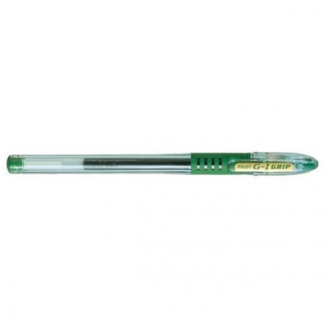 G-1 - Penna roller ricaricabile con inchiostro in gel, grip ergonomico, punta 0,7mm colore verde - Prezzo singolo, ord. minimo 12pz