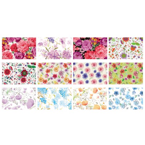 Raso Primavera - Carta regalo - Espositore da 100 fogli carta, dimensioni 100x70cm