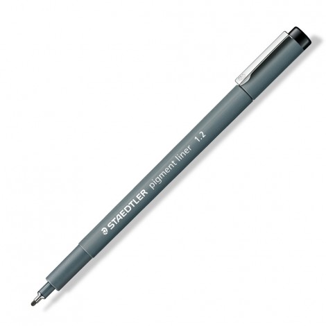 Staedtler Pigment Liner 308 – Pennarello con puntale in metallo ideale per tracciare con righe e squadre, cancellabile su carta da lucido tratto 1,2mm colore nero – Prezzo singolo, ord. minimo 10pz