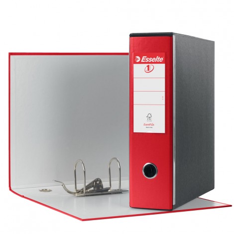 Esselte Registratore commerciale Eurofile G53 d.8 cm rosso dotato di foro di presa 23x30cm - 1pz