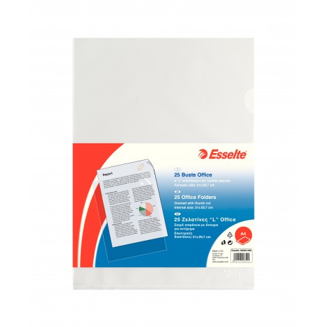 Esselte Copy Safe - Cartelline a L in PPL antiriflesso, formato utile 21x29,7cm - 25pz