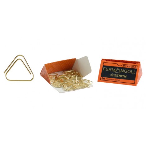 Zenith 815 - 50 fermangoli in oro, punta triangolare, 21x20mm - 1pz