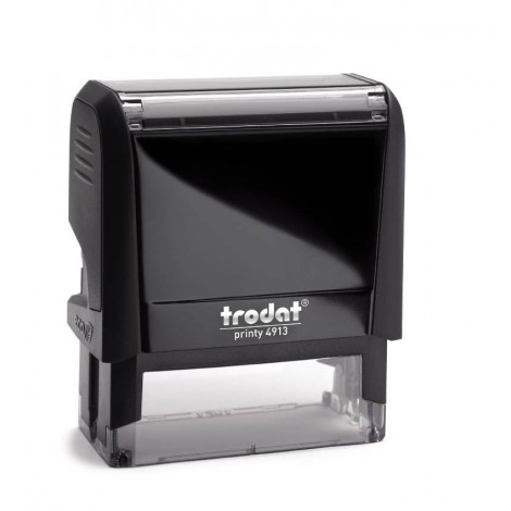 Trodat Printy 4.0 - Timbro 4913 autoinchiostrante, dimensioni piastra 22x58mm, climaticamente neutro e struttura in materiale plastico riciclato - 1pz