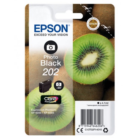 C13T02F14010 T02F1 cartuccia nero foto per Epson EXPRESSION PREMIUM XP 6000 (4,1ml) 1pz
