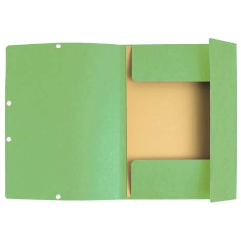 Exacompta Lustr – Cartellina a 3 lembi con elastico angolare, formato 24x32cm, cartone 400gr colore verde tiglio . Prezzo singolo, ord. minimo 25pz