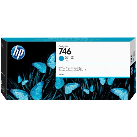 P2V80A N746 Cartuccia inchiostro ciano per HP DESIGNJET Z 6 (300ml) 1pz