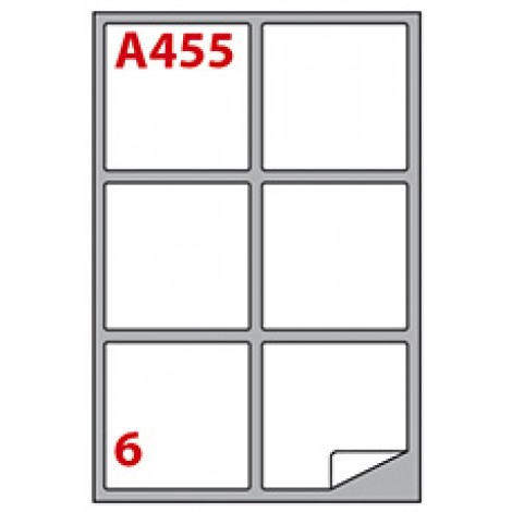 Markin 600 etichette adesive bianche permanenti con angoli arrotondati (99,1x93,1mm), 6 etichette per foglio - 100 fogli