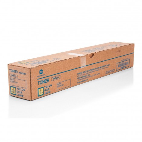 A8K3250 TN221Y toner giallo per Konica-Minolta BIZHUB C 227 (21.000pg) 1pz